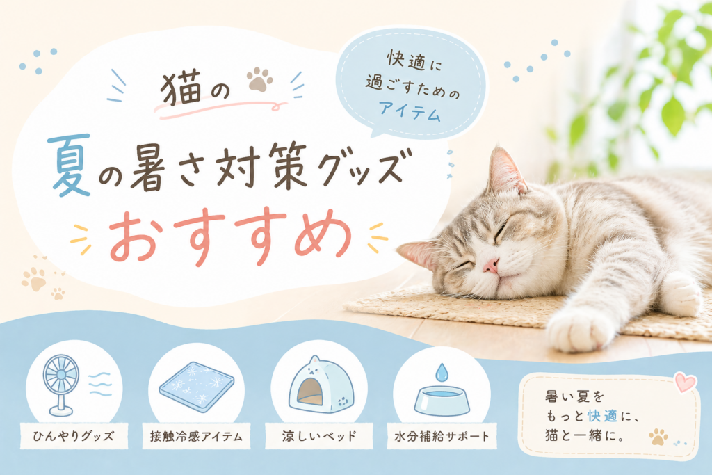 猫の夏の暑さ対策グッズおすすめ｜ひんやりマットや給水アイテムなど快適に過ごすための商品を紹介