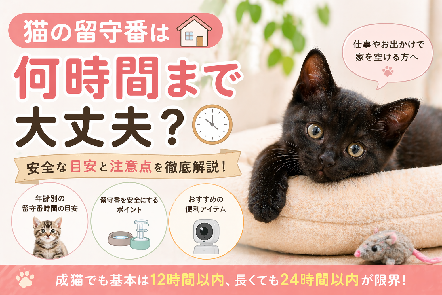 猫の留守番は何時間まで？安全な目安と注意点を徹底解説【初心者向け】